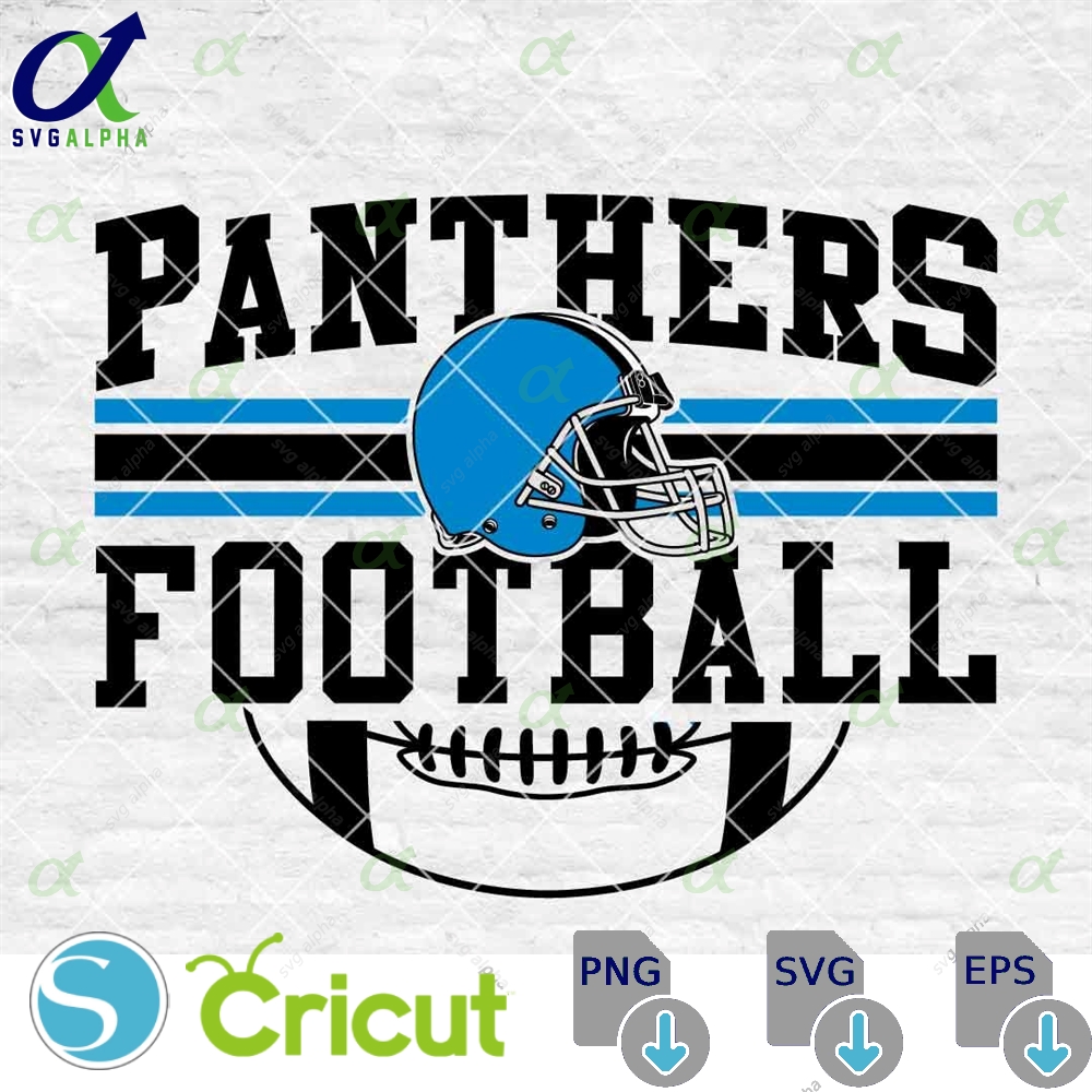 Panthers Football Svg Football Svg Sports Svg Football Shirt Sublimation Designs Png Dxf Jpg Eps